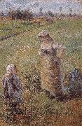 Camille Pissarro woman with children France oil painting artist